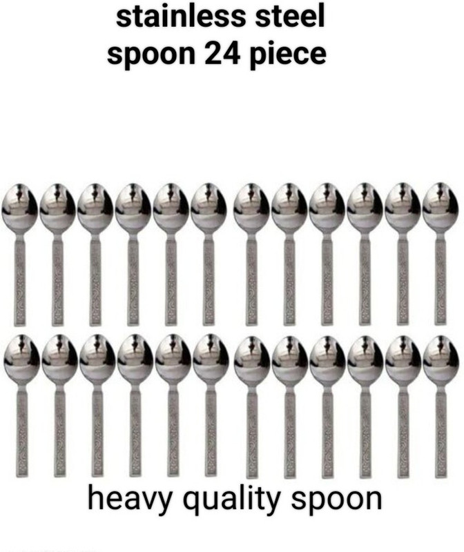 Ninki Fresh Spoons for everyday use Stainless Steel Table Spoon, Tea Spoon, Serving Spoon Stainless Steel Tea Spoon Set(Pack of 24)