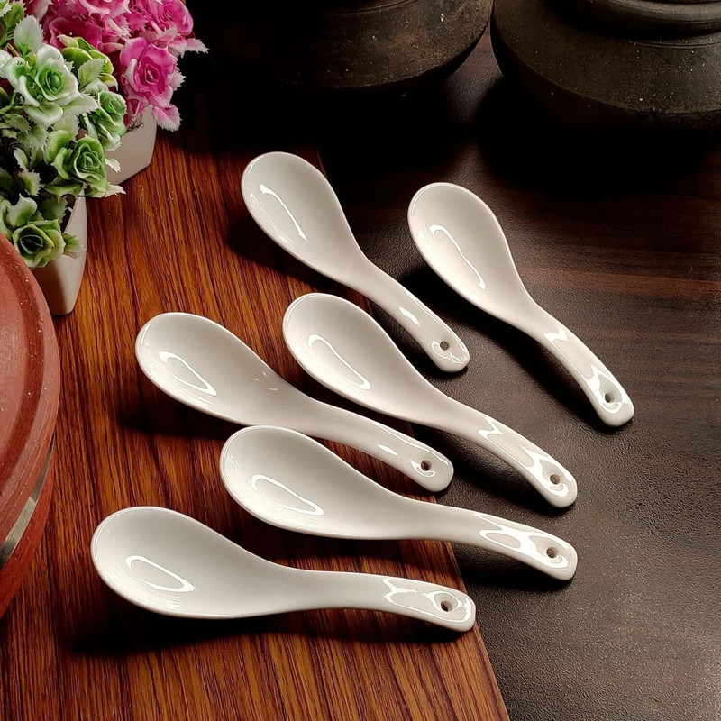 merdwal 6pc soup spoon Silicone Measuring Spoon Set(Pack of 6)