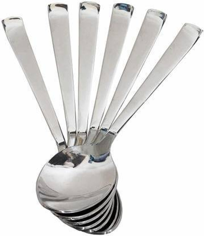 Haniza DOST 6 soup spoon Stainless Steel Soup Spoon Set(Pack of 6)
