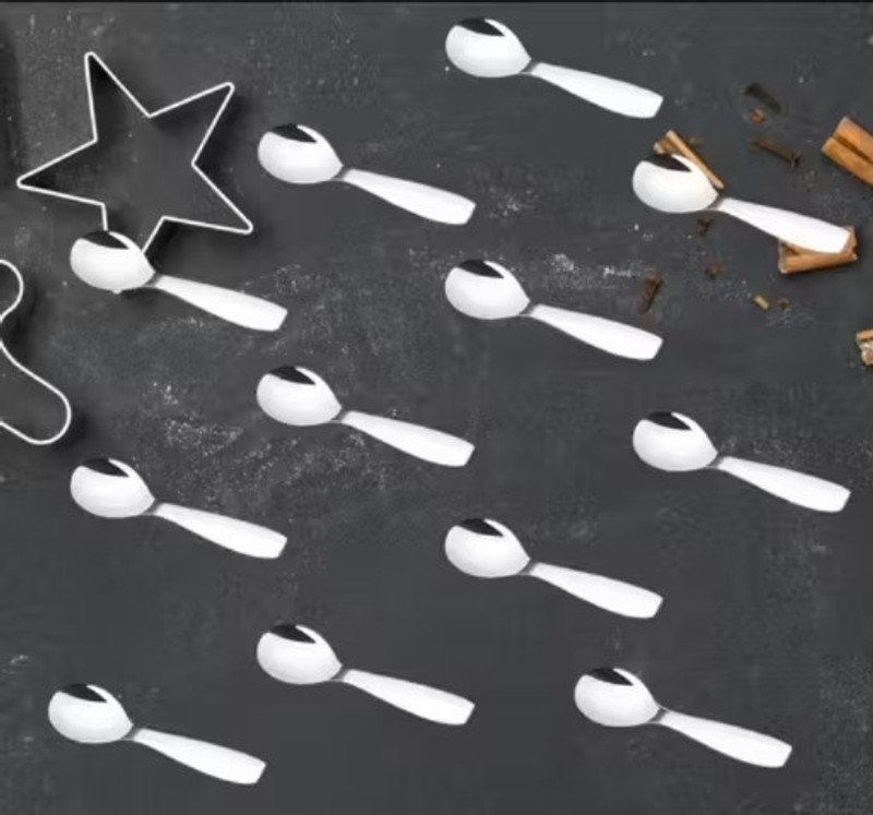 Haniza MASALA SPOON 12 PCS Stainless Steel Coffee Spoon Set(Pack of 12)