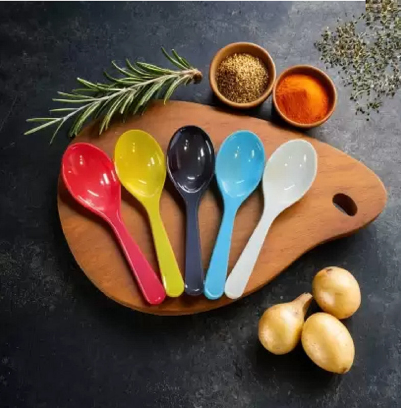 Filsfa Plastic Masala Spoon for Small Containers, Multipurpose Spoon Plastic Coffee Spoon Set(Pack of 10)