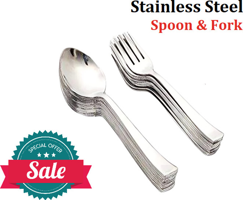 maadadhimati golden spoon Stainless Steel Coffee Spoon Set(Pack of 12)