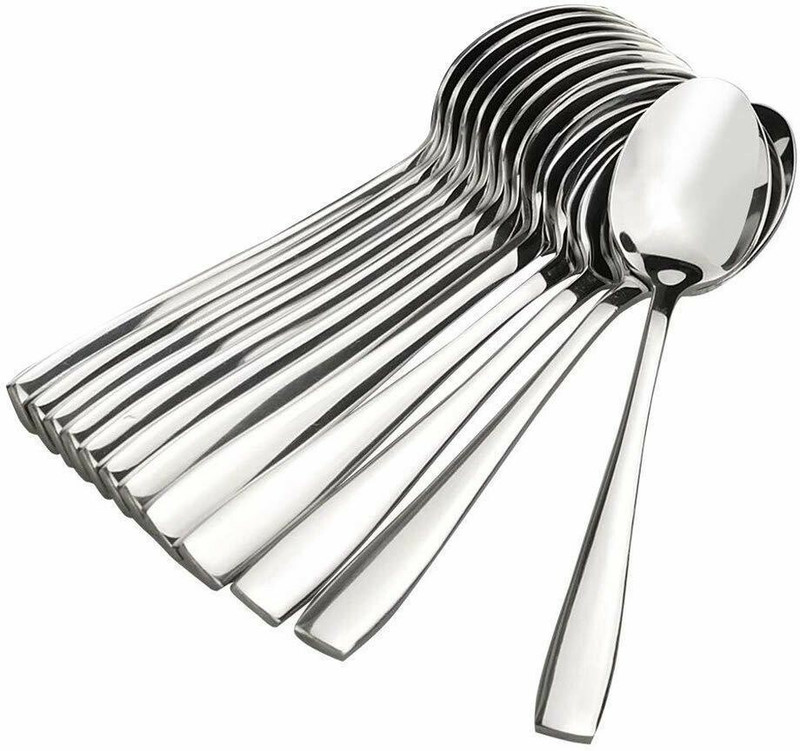 kodenipr Tea, Condiments & Spices Spoon Set, 14cm, Stainless Steel Tea Spoon Set(Pack of 12)