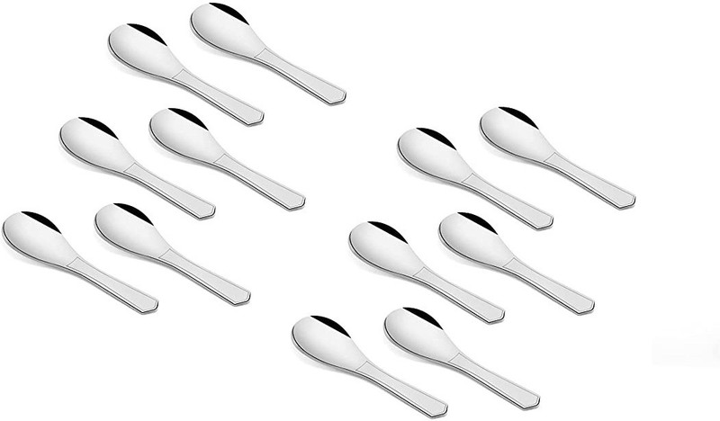 Convay Stainless Steel Small Set of 12 Pieces Masala Spoon, Set for Home Stainless Steel Measuring Spoon Set(Pack of 12)