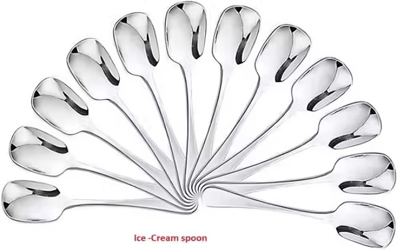 Manorath Pack of 5 Premium Stainless Steel Ice Cream Spoons Stainless Steel Ice-cream Spoon Set(Pack of 5)