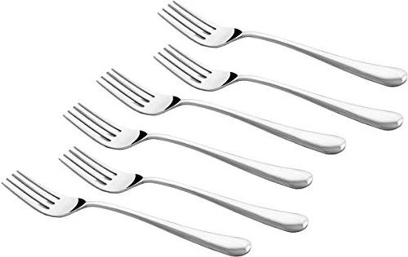 Convay Mini 6 pics Fork spoon Stainless Steel Cream Spoon Set(Pack of 6)