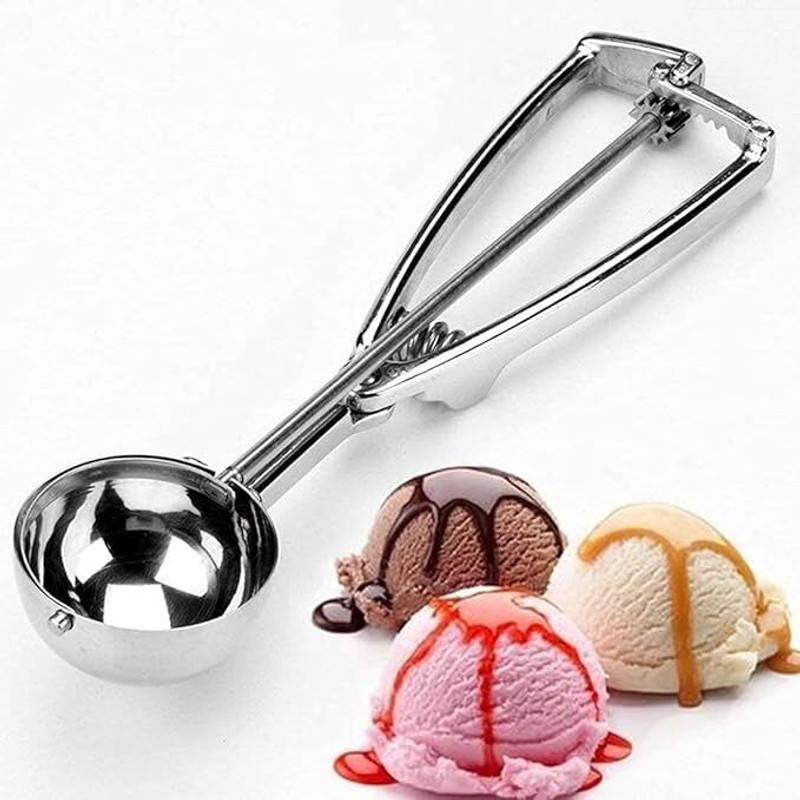 Gopinathji Trading Steel Ice Cream Scoop - Ice-cream Scoop Spoon - Ice Cream Serving Scoop Kitchen Scoop