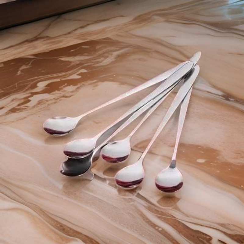 caridge Stainless steel ice cream spoon pack of 12pc Stainless Steel Ice Tea Spoon Set(Pack of 12)