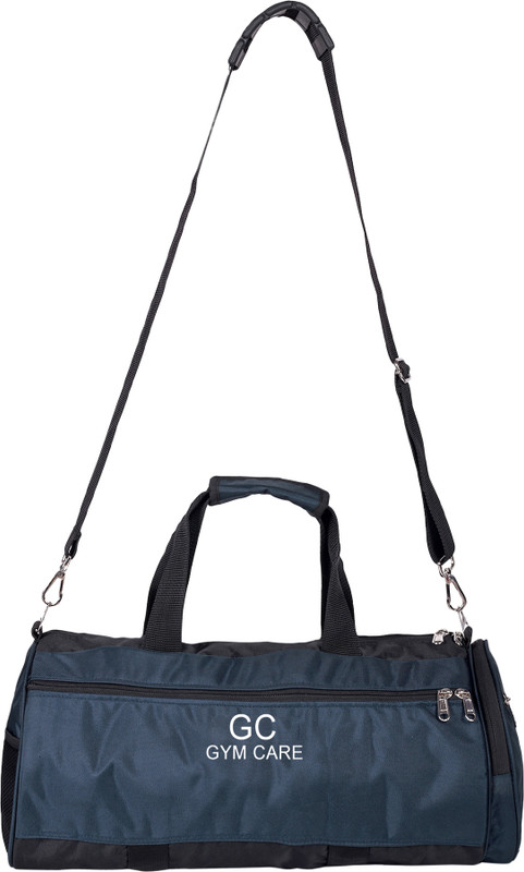 GC GYM CARE ™1K Denier 19Inch Blue Black ,Travel Shoe Compartment Secret Pocket Inside(Kit Bag)