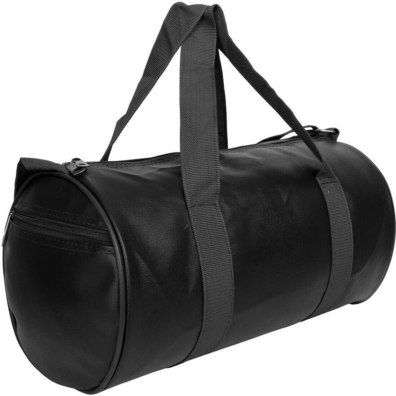 FIT FOCUS Sports Synthetic Leather Gym Bag with Shoulder Strap for Men and Women(Black, Kit Bag)