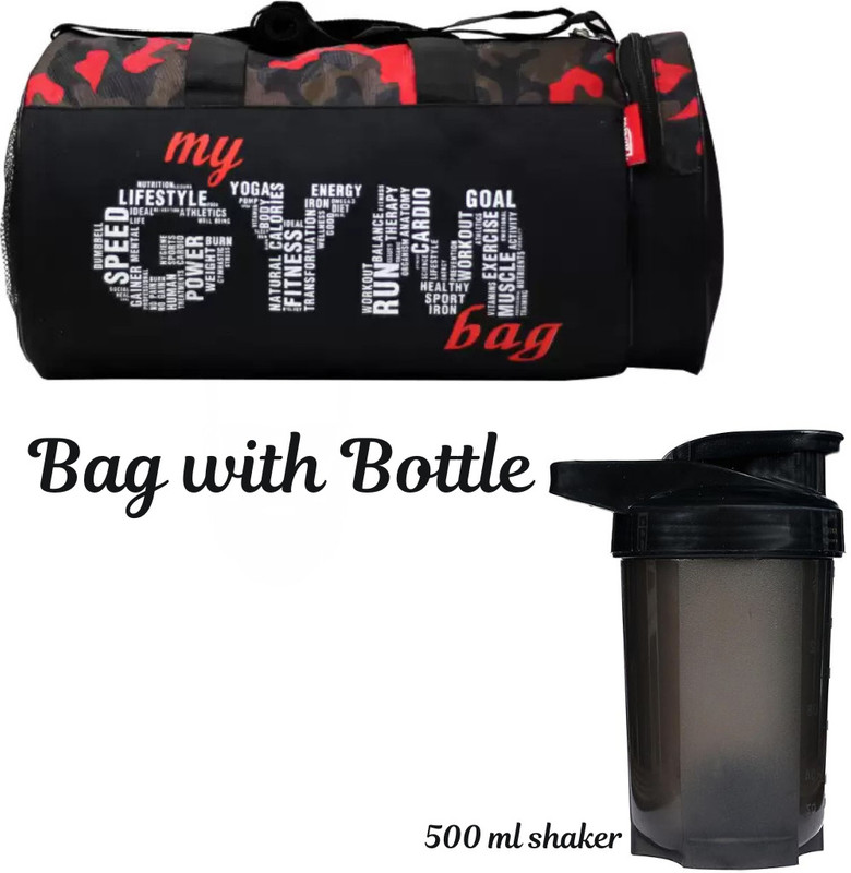 EMMCRAZ Multi-Purpose MY GYM BAG with spider bottle (Kit Bag) (Black, Kit Bag)(Red, Dry Bag)