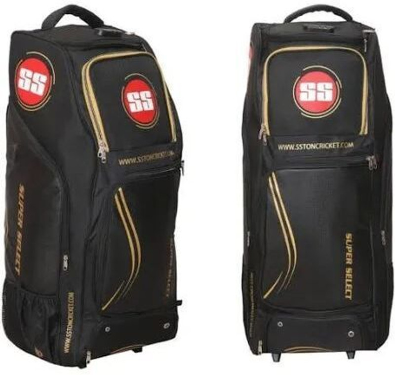 SIS Super Select Cricket Kit Bag With Bat And Shoe Pocket(Black, Wheeler)