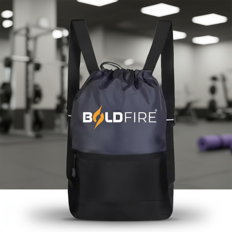 iamalot Drawstring Gym Bag for Men & Women |Lightweight Sports Backpack|Durable Training(Black, Kit Bag)