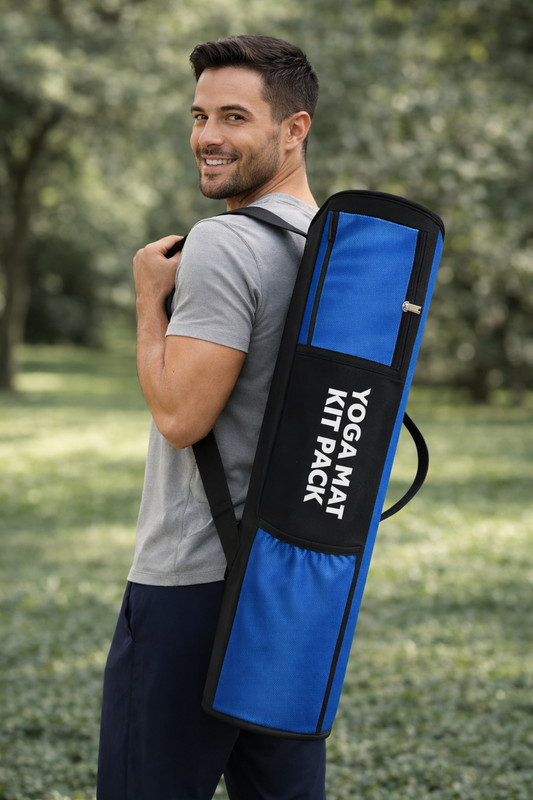 AURA AND STYLE Yoga Mat Bag with Zipper Pockets – Lightweight Travel Yoga Kit Pack & Gym Bag(Kit Bag)