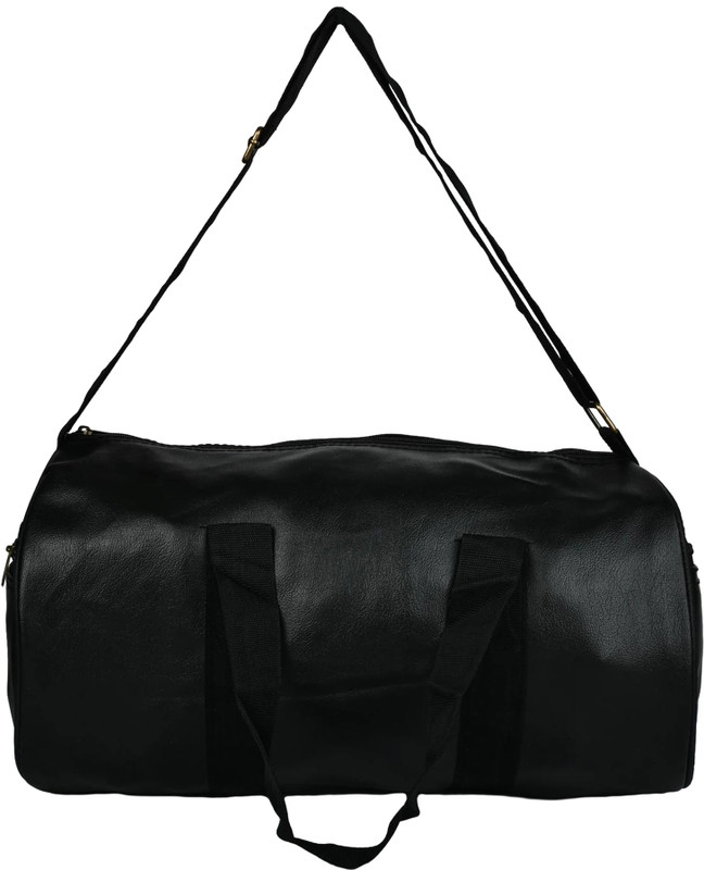 Unity Bond Black Leather Gym Bag Stylish, Durable & Spacious(Black, Kit Bag)
