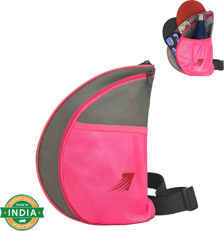 WHACKK Twirl Table Tennis Kit Bag/Ping Pong Paddle Case/Bat Protector Pouch(Pink, Sling Bag)