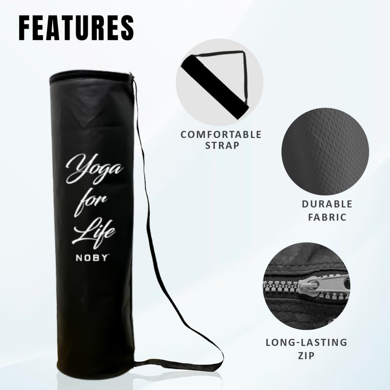 NOBY OmZen Water-Resistant Yoga Mat Carry Bag – Durable Zip & Shoulder Strap(Black, Sling Bag)