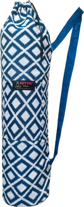NETTIE Jacquard Woven Cloth Yoga mat bag - Pack of 1(Blue, Drawstring Bag)