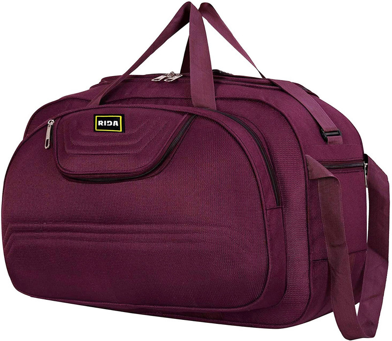 RIDA Polyester Lightweight 60 L Luggage Travel Folding Duffle Bag With 2 wheels Purple(Purple, Wheeler)