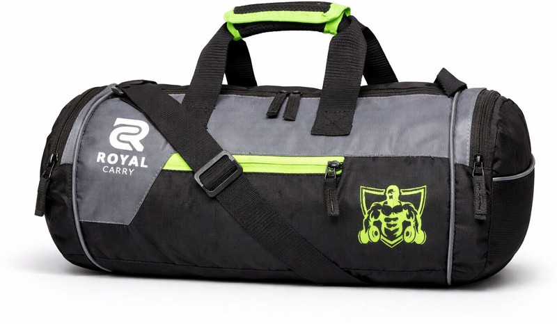 BoldFire Polyester Waterproof Gym Sports Bag with Shoulder Strap for Men & Women(Black, Kit Bag)