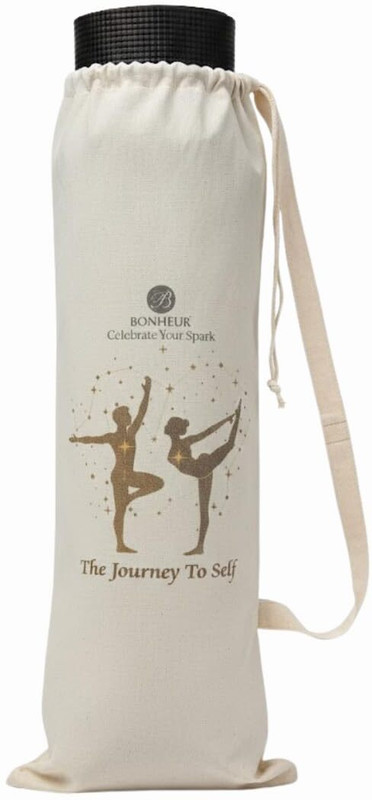 Bonheur Yoga Mat Carry Bag in Beige | Premium Cotton Canvas with Drawstring Closure(Beige, Sling Bag)