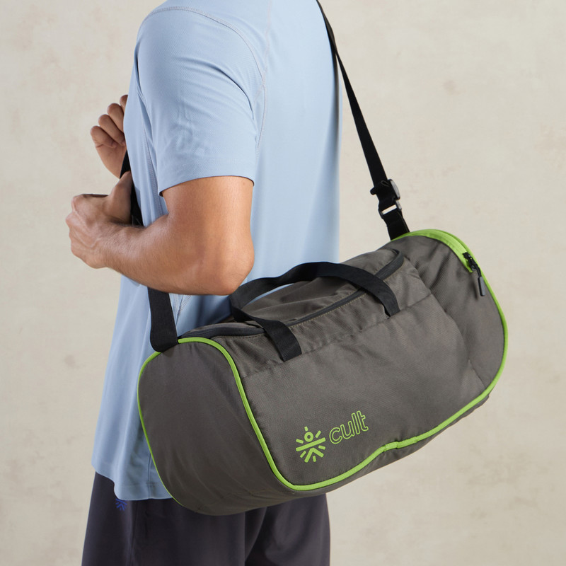 Cult Gym Bag Sports Bag Travel Bag For Men Women with Adjustable Strap(Grey, Kit Bag)
