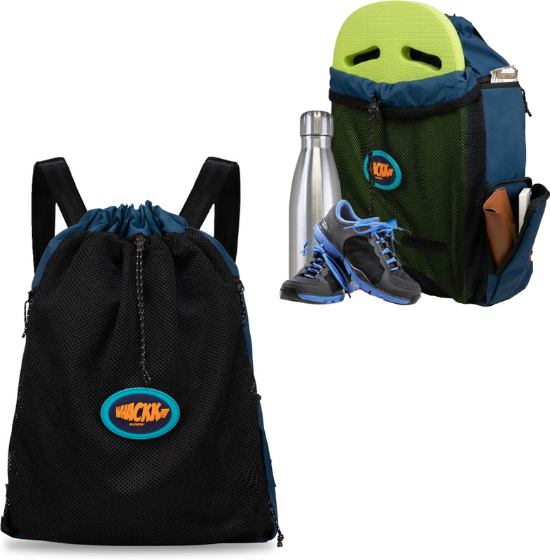 WHACKK Phelps Premium Drawstring Swimming/ Football backpack, Waterproof Compartment(Blue, Drawstring Bag)