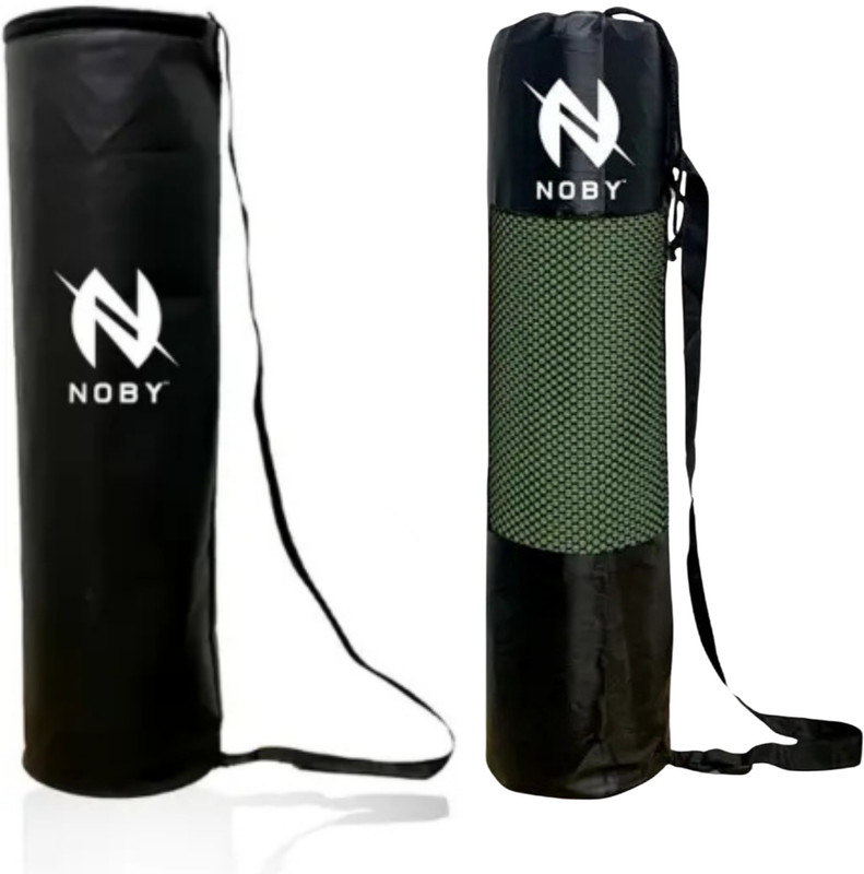NOBY Yoga Mat Carry Bag Mesh Panel Strap Fitness Storage Cover Black Green(Multicolor, Sling Bag)