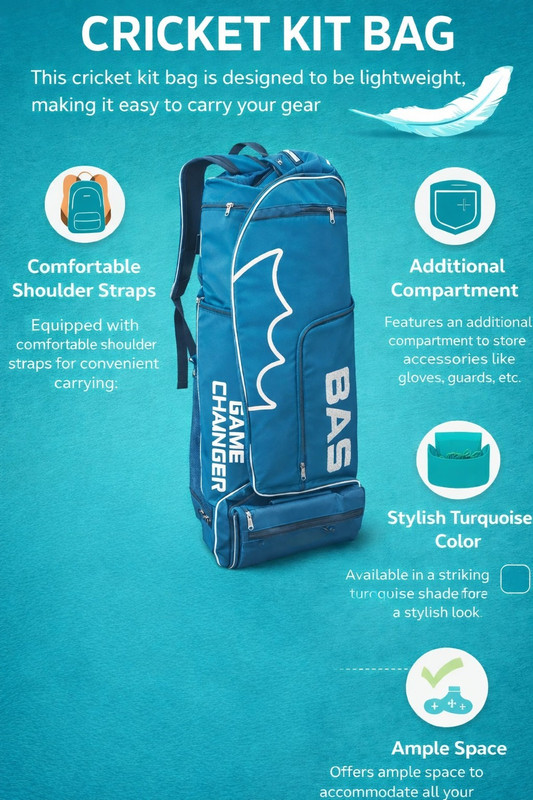 BAS 50 L CRICKET KIT BAG AB1(Kit Bag)