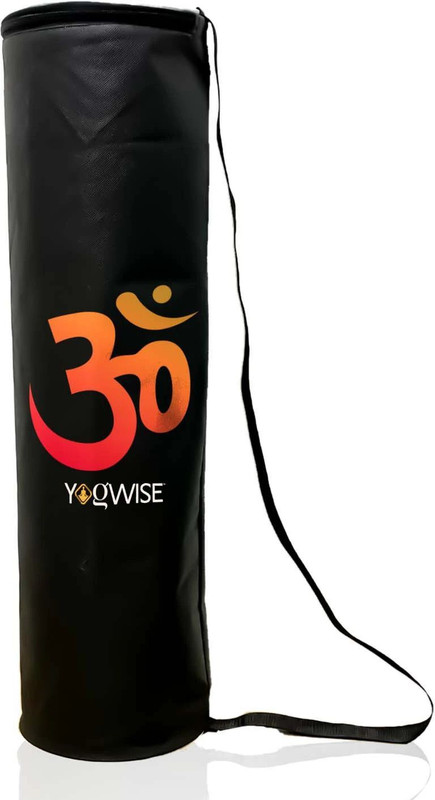Yogwise Premium Quality Om Printed Yoga Mat Carry Bag With Zip & Strap | Cover Only(Black, Backpack)