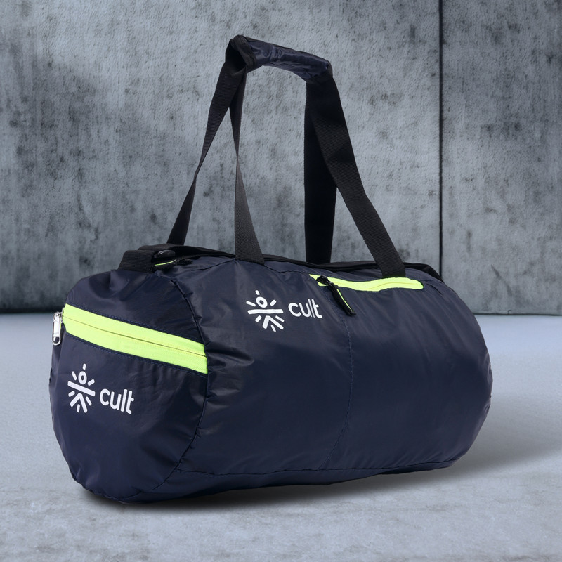 Cult 20 Foldable Litre Gym/Duffle Bag with Side Pocket & Shoulder Strap Neon(Blue, Kit Bag)