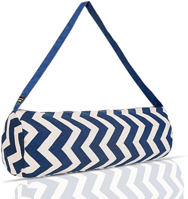 Strauss Yoga Bags for Men & Women with Zig-Zag Designs |Duffle bag | Gym bag(Blue, Kit Bag)