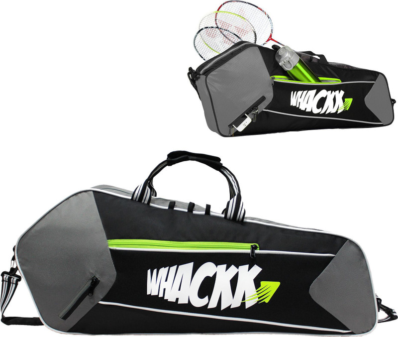 WHACKK BreakPoint Tennis Badminton Squash Kit Bag/Tennis-4 Badminton-8(Grey, Sling Bag)