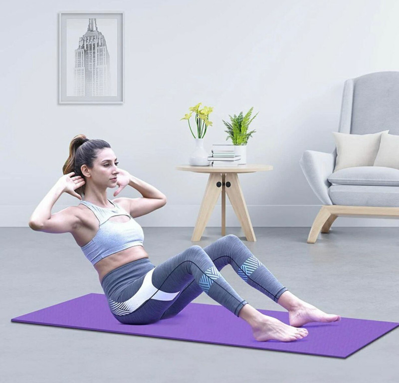 BLISSFLEX Purple sports Mat For Male and Female / Yoga mat For Indoor and Outdoor use Black 4 mm Yoga Mat