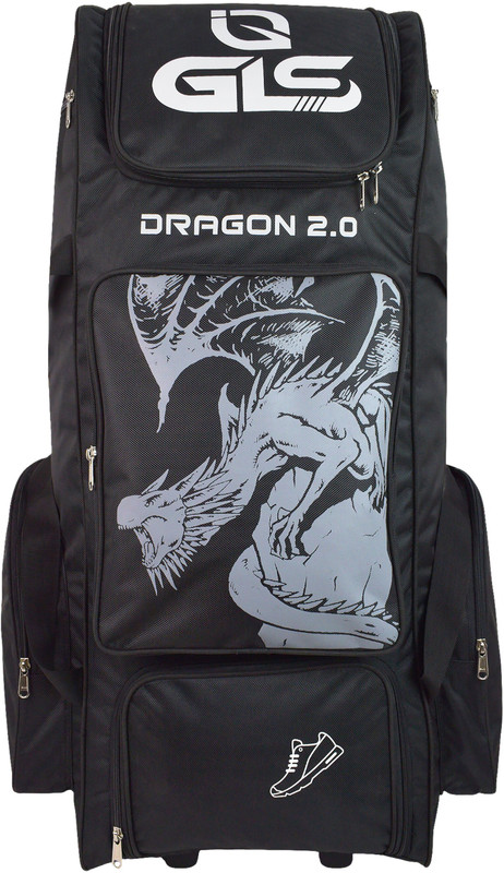 GLS DRAGON 2.0 Duffle Cricket Bag With 4 Bat Sleeve and Shoe Compartment(Black, Backpack)