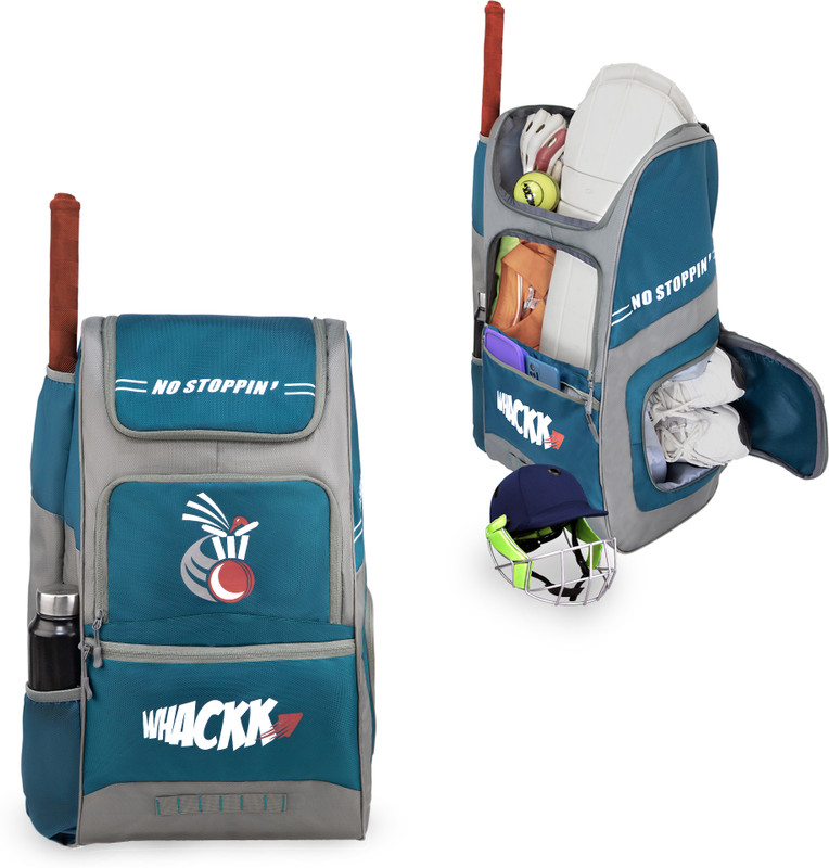 WHACKK Dev Cricket Kit Bag Quick Access Design, Spacious Main Compartment& Bat Holder(Blue, Kit Bag)