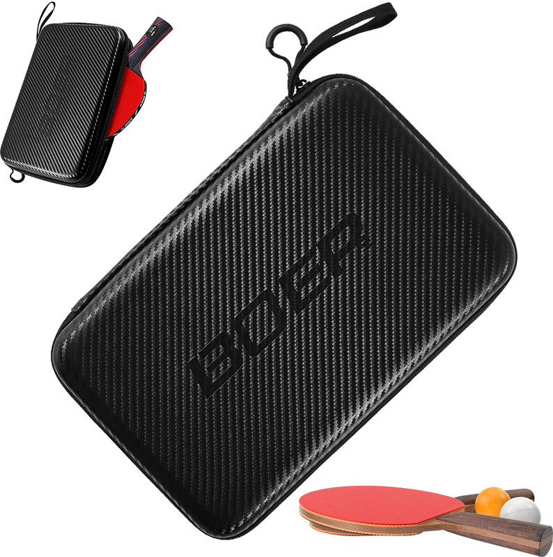 PROBEROS Rectangular Waterproof EVA Table Tennis Paddle Hard Case Black Table Tennis Racquet(Pack of: 1, 179 g)