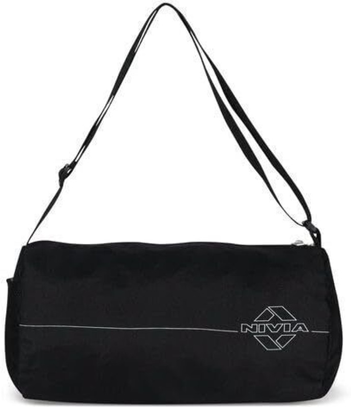 NIVIA Basic Polyester, Side Mesh Pocket, Suitable For Sports & Travel, 11L(Black, Kit Bag)