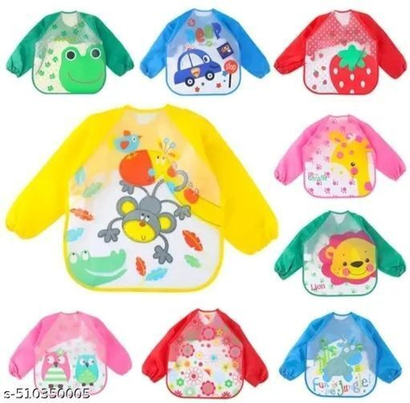 Atharv Nest Waterproof apron bib for babies, multi color bib, random color set of 1 Child Football Bib(Multicolor)