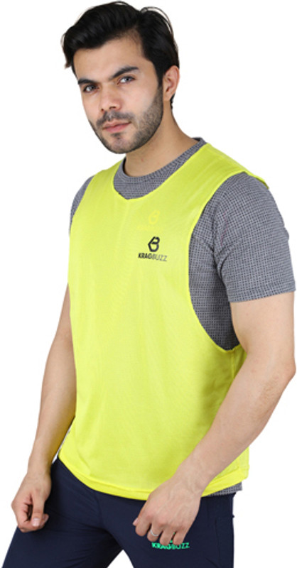 KRAGBUZZ Premium Sports Training Bib for Men – Lightweight Breathable Practice Vest Adult Football Bib(Multicolor, Green)