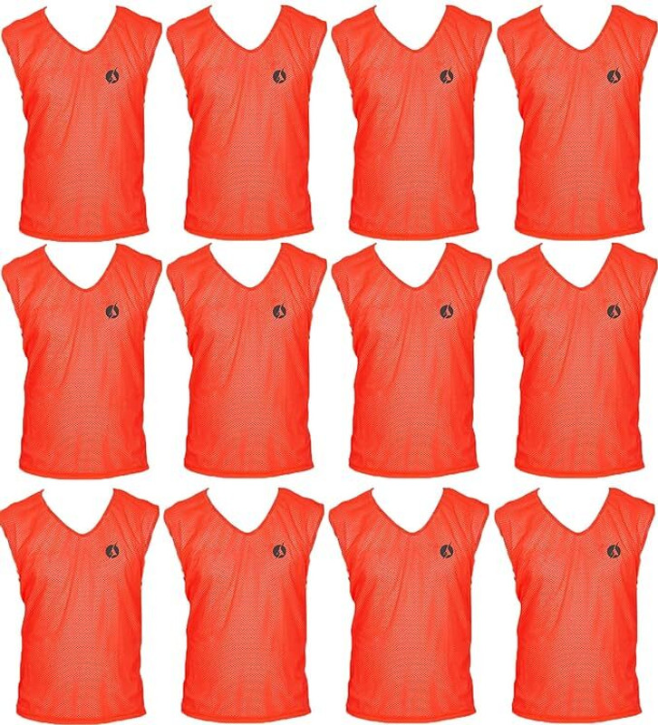 SAS SPORTS Pack of 6 Medium Football Bib(Maroon)