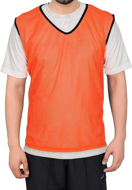 Vivi5 6 PCS MEDIUM SIZE SPORT BIBS Medium Football Bib(Orange)