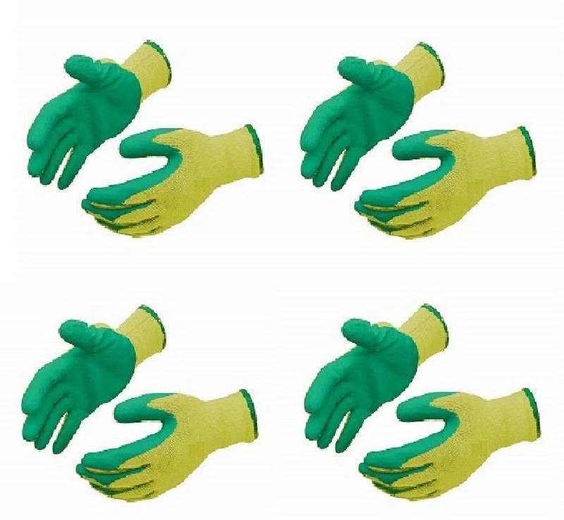 RBGIIT Heavy Duty Reusable Industrial Safety Nylon Anti Cut Resistant Hand Gloves Baseball Gloves(Green, Yellow)