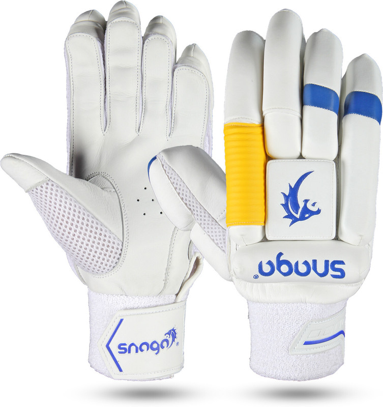 Snaga Batting Gloves Blaster Small Boys size Batting Gloves(White)
