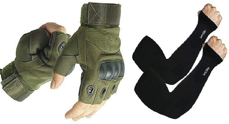 MELZRON Half Gloves for Men and Women for Winter Bike Driving Cycling Racing Gym Riding Gloves(Military Green)