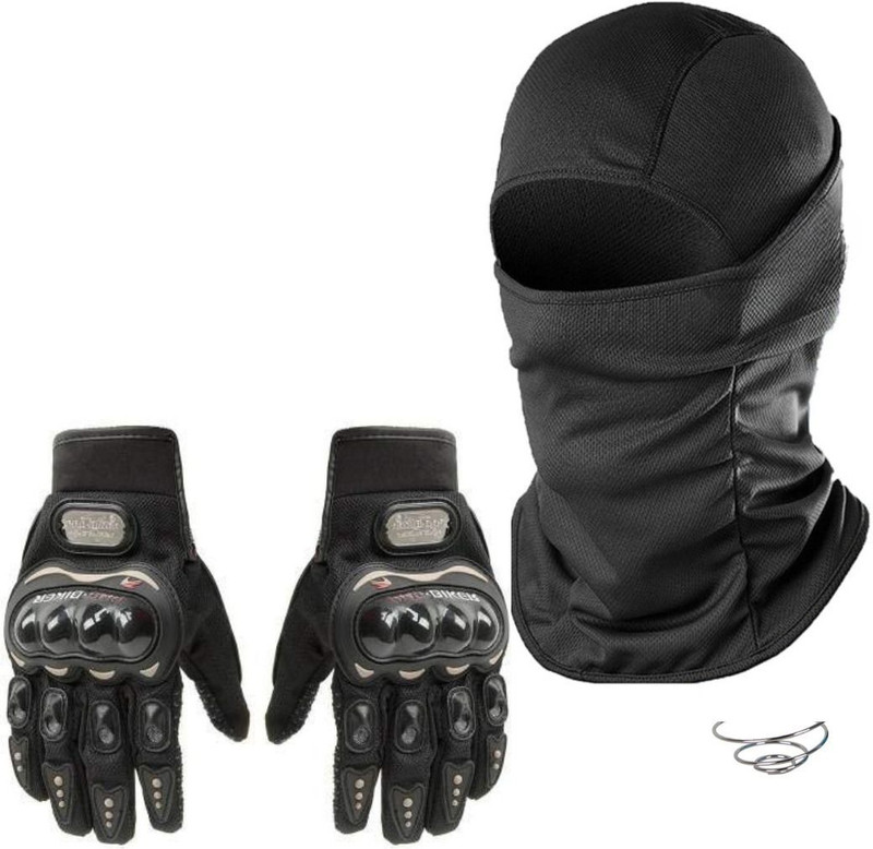 jydf Full Finger Bike Riding Gloves with Touch Screen Full Face Mask Riding Gloves(Black)