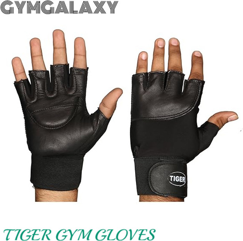 GYMGALAXY TIGER Gym Gloves for Wrist Support Accessories for Weightlifting, Training, Gym & Fitness Gloves(Black)