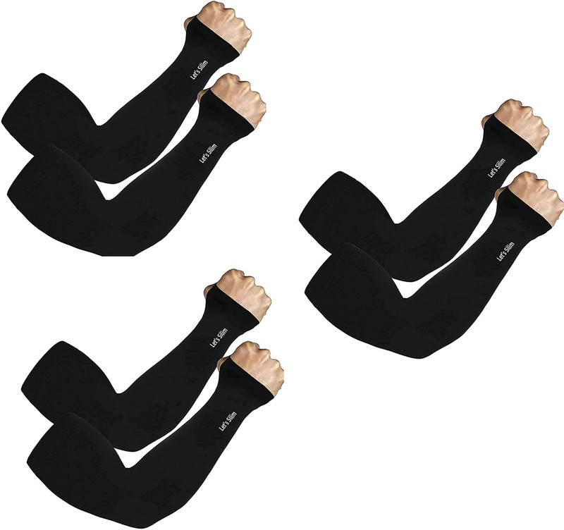 IMPETUS Nylon Arm Sleeve For Men & Women(Free, Black)