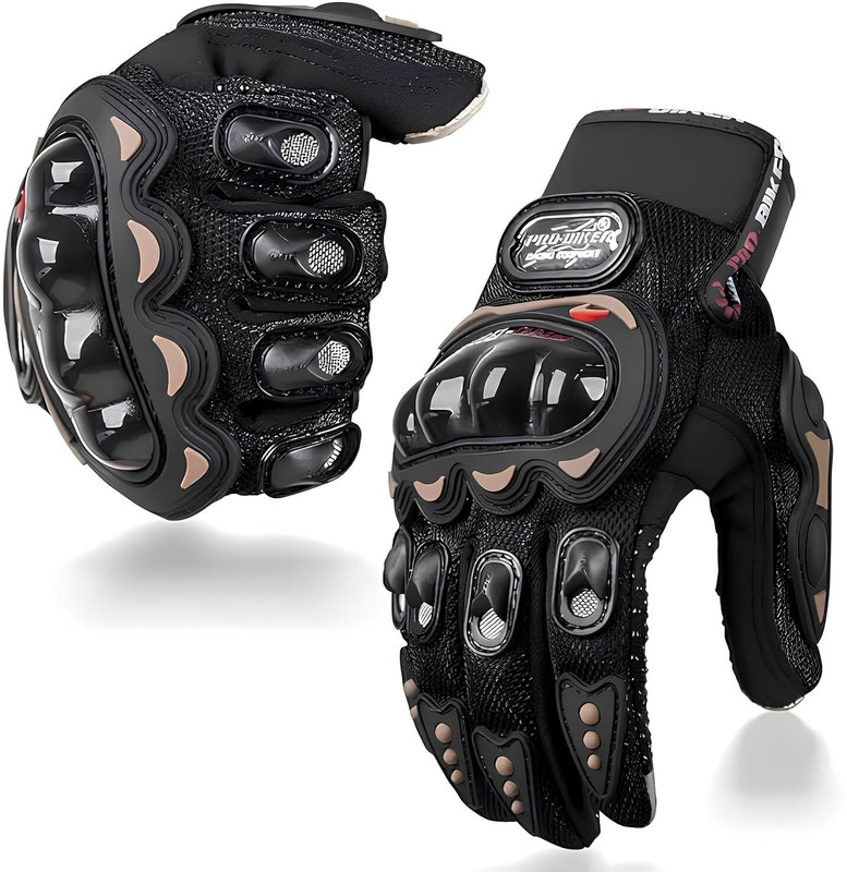 RXP BIKE RIDING RIDER GLOVES FULL FINGERED MOTORCYCLE BIKE WITH HARD KNUCLES Riding Gloves(Black)