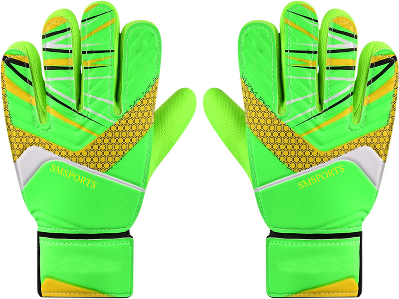 PROBEROS Football Goalkeeper Gloves for Kids Children Teen Anti-Slip Goalkeeper Gloves Goalkeeping Gloves(Green)